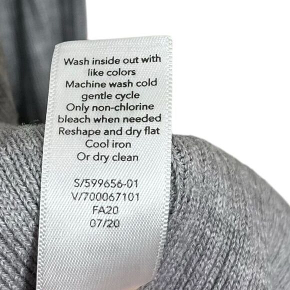 Athleta Solstice Wrap Cardigan Gray Women’s Size XS Merino Wool Ribbed Draped - Picture 8 of 10